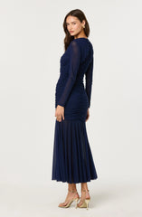 Lbruh Yasmine Ruched Long Sleeve Maxi Dress