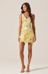 Lbruh Aisha Floral Appliqué Mini Dress