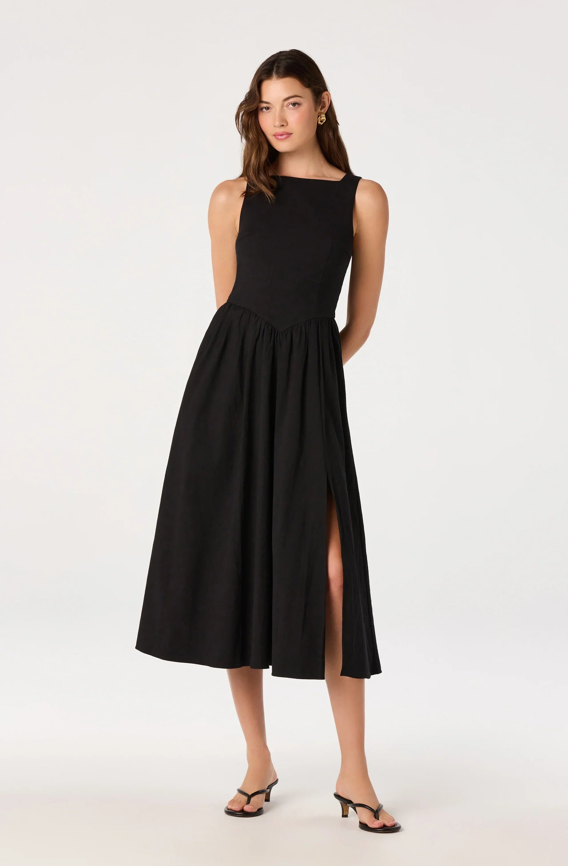 Lbruh Bow Back Apron Midi Dress