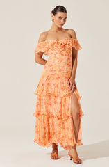 Lbruh Wilder Pleated Floral Maxi Dress