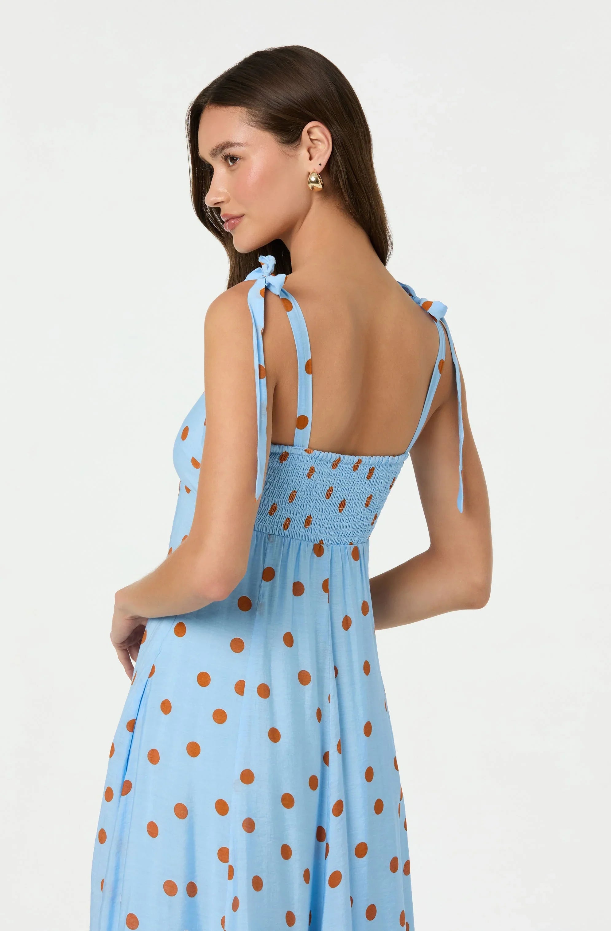 Lbruh Lilliana Polka Dot Midi Dress
