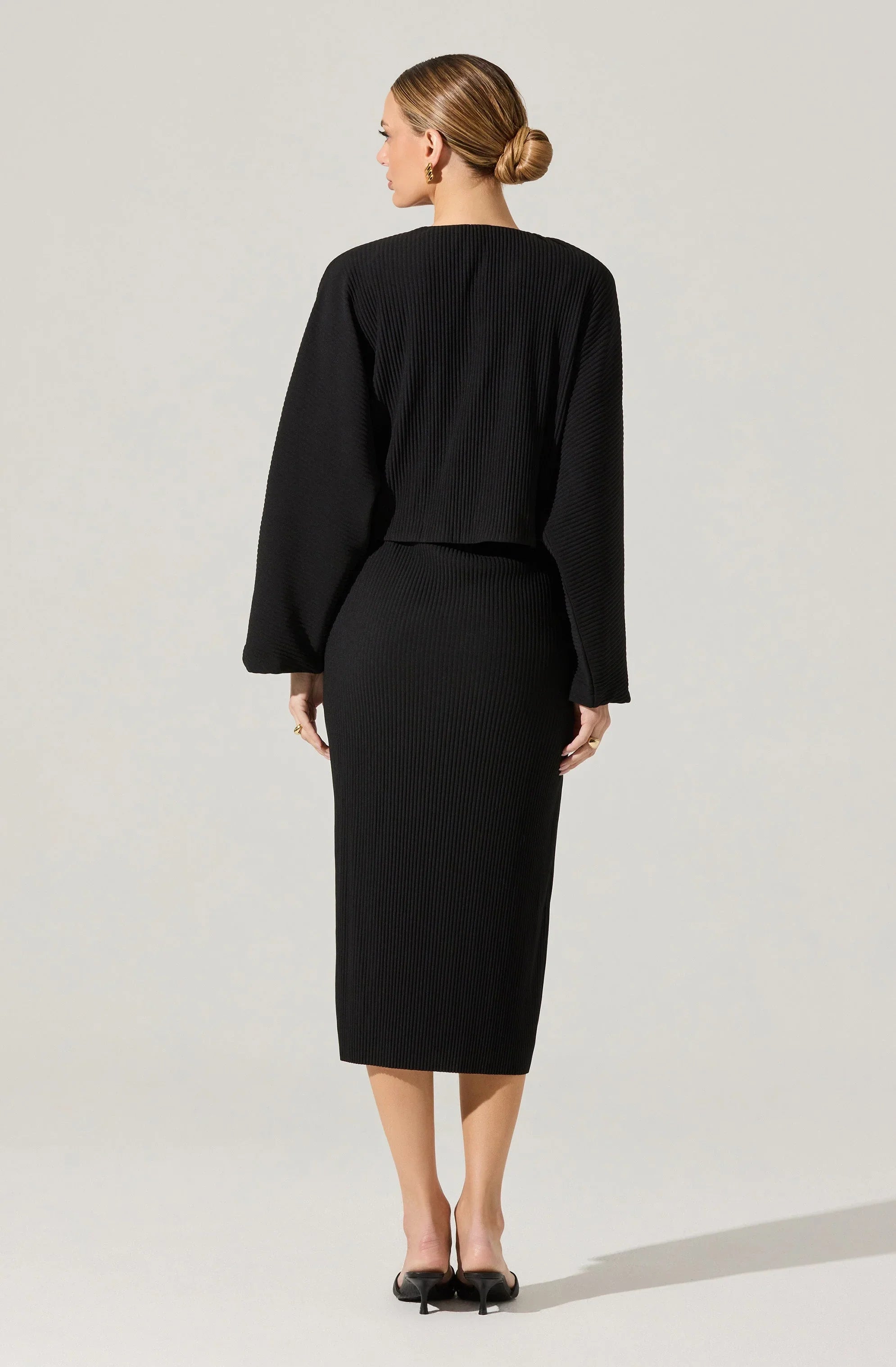 Lbruh Ribbed Midi Dress & Shrug Set