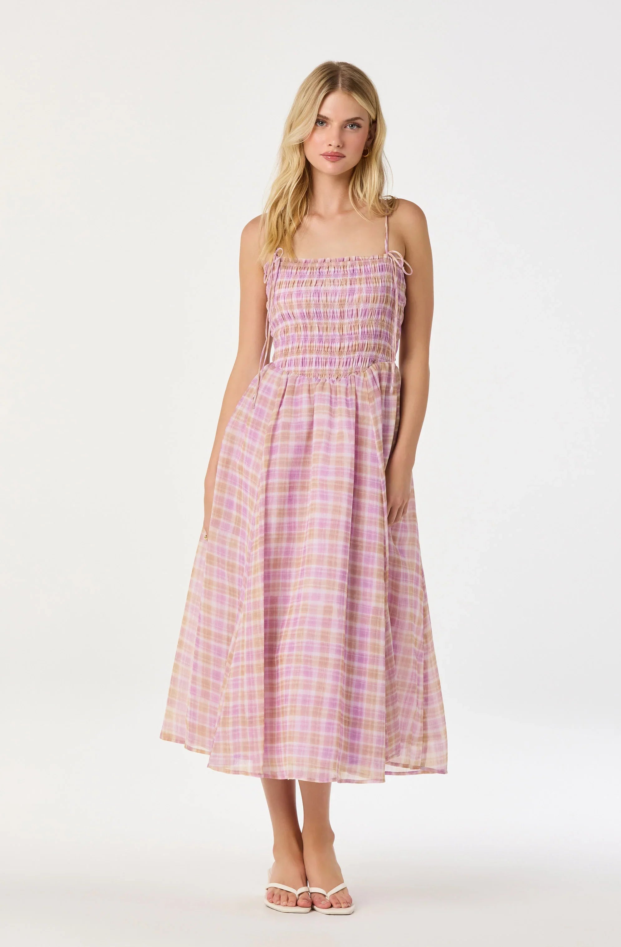 Inixyf Lahela Smocked Midi Dress