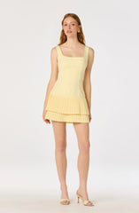Inixyf Jadah Layered Pleated Mini Dress