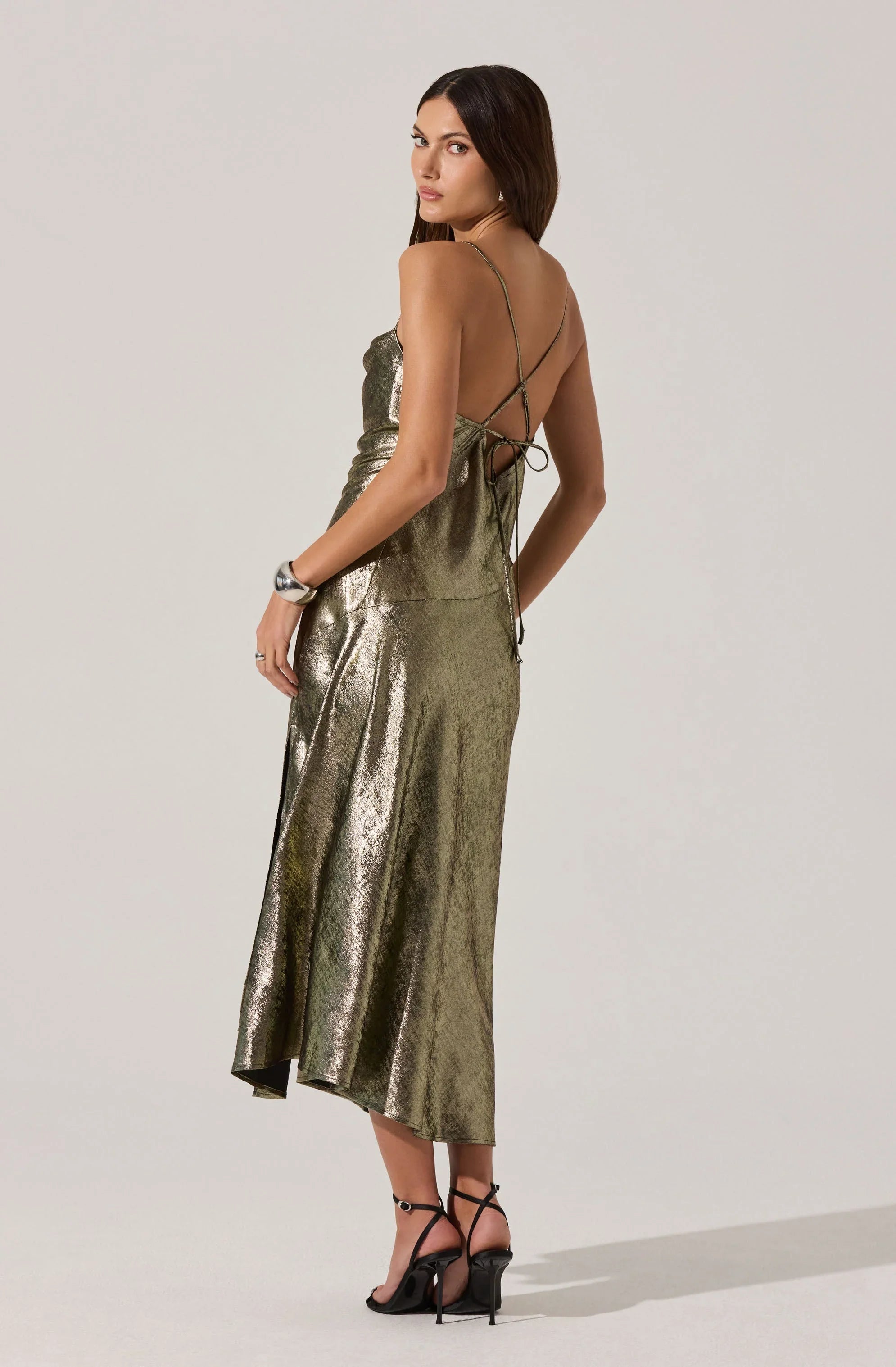 Lbruh Gaia Metallic Midi Dress