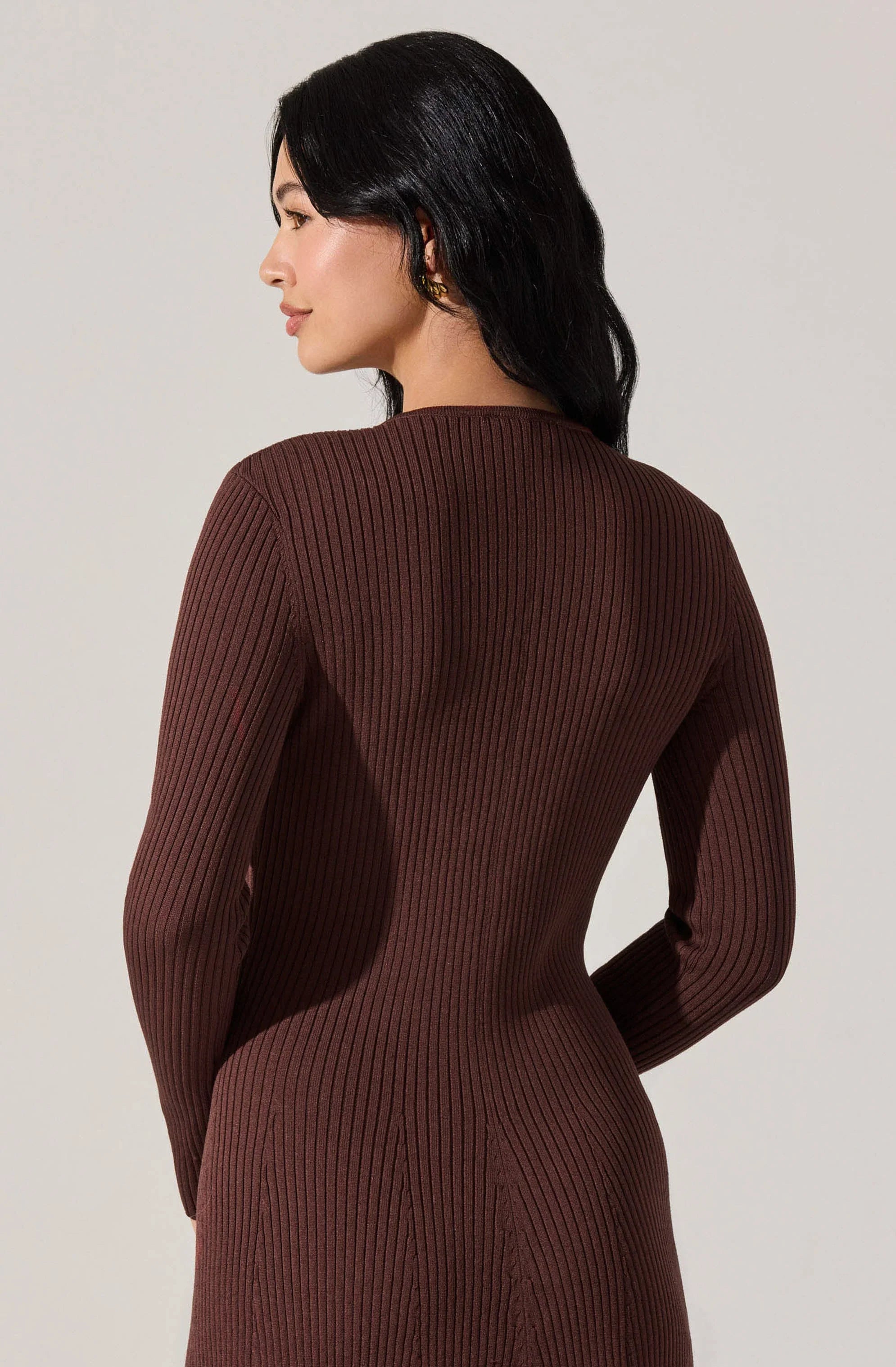 Lbruh Fallyn Ribbed Sweater Midi Dress