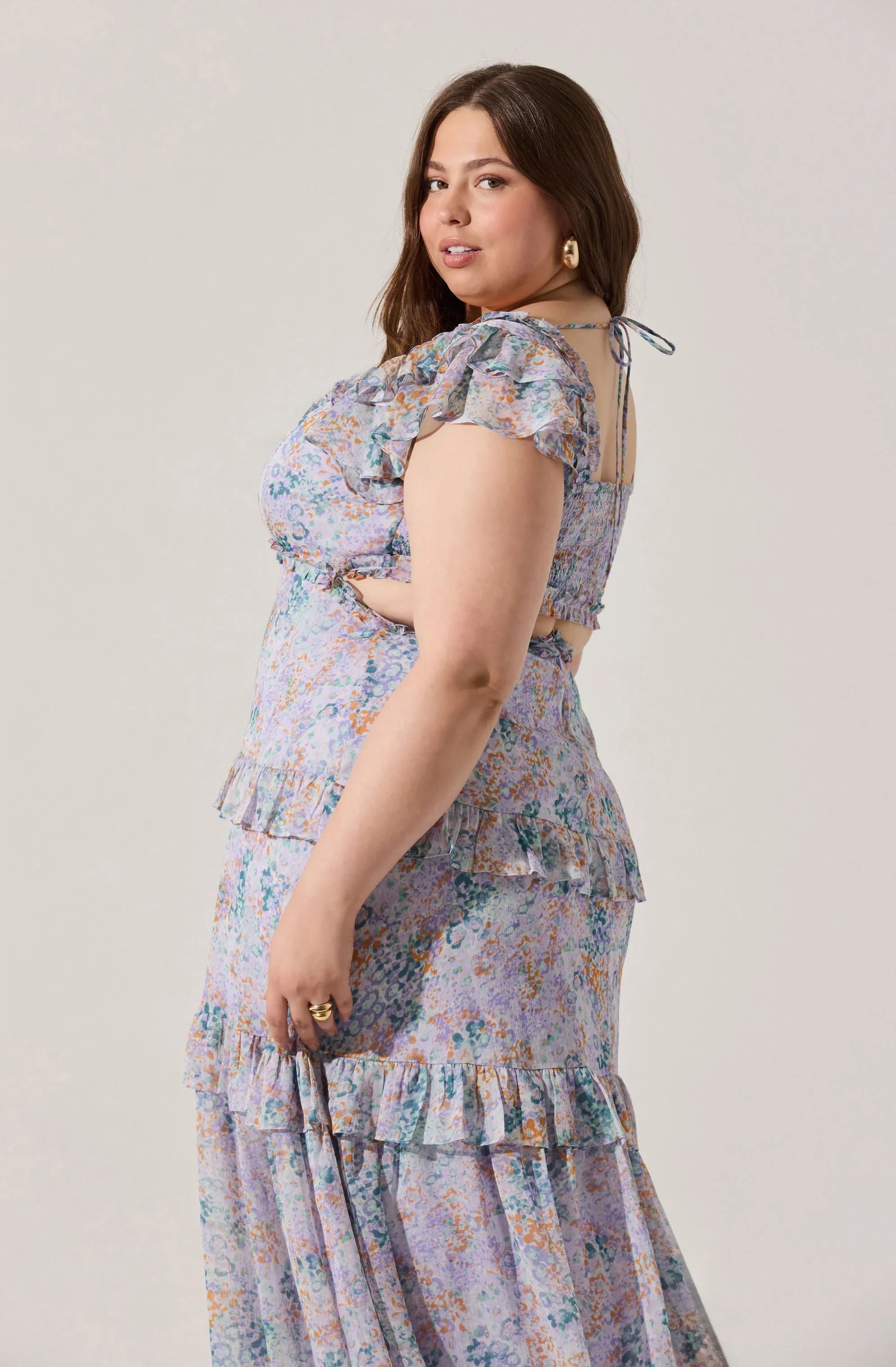 Lbruh Mable Floral Tiered Ruffle Maxi Dress