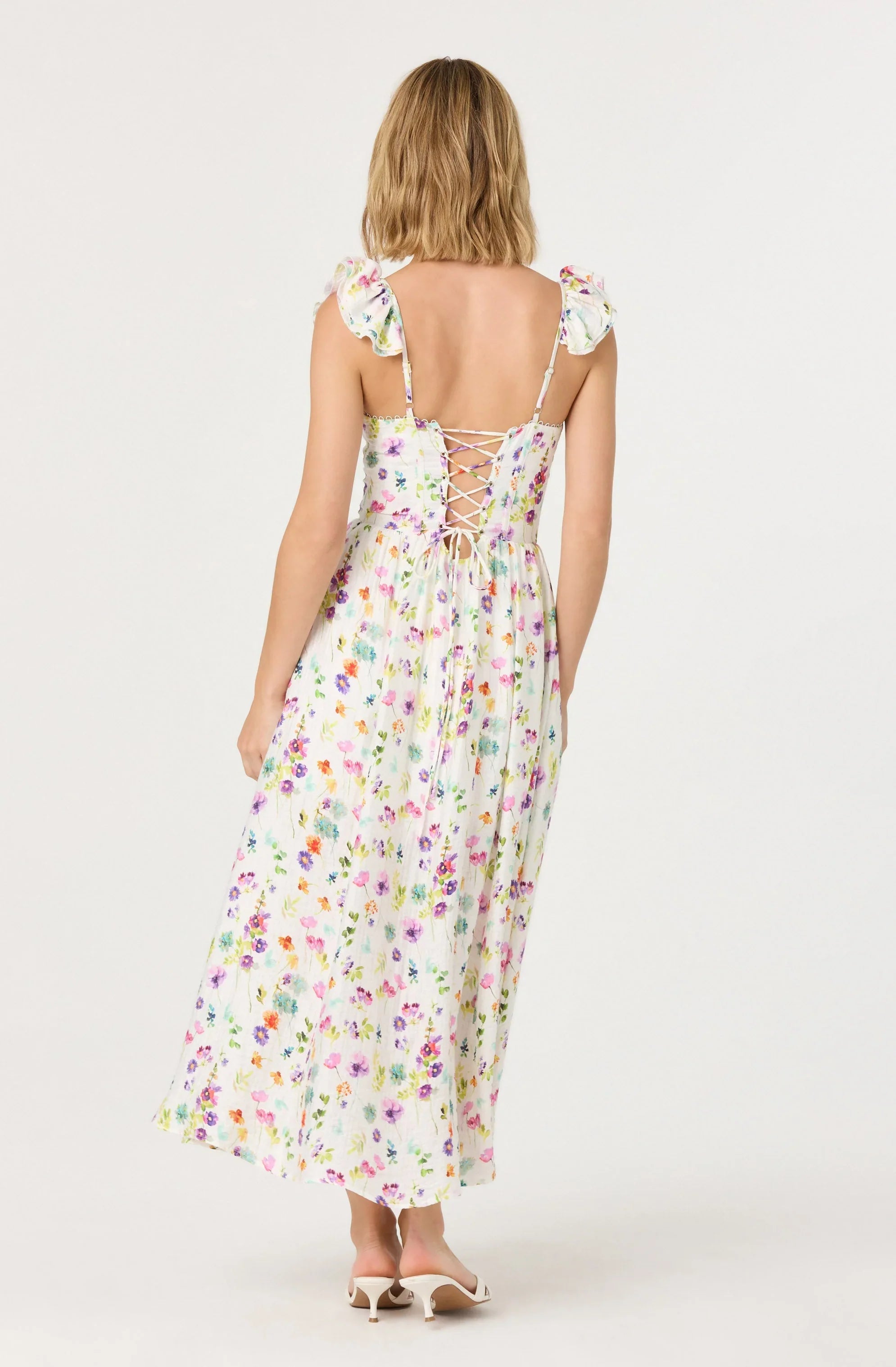 Lbruh Wedelia Floral Bustier Midi Dress