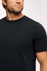 Freeform Curved Hem Tee | Black