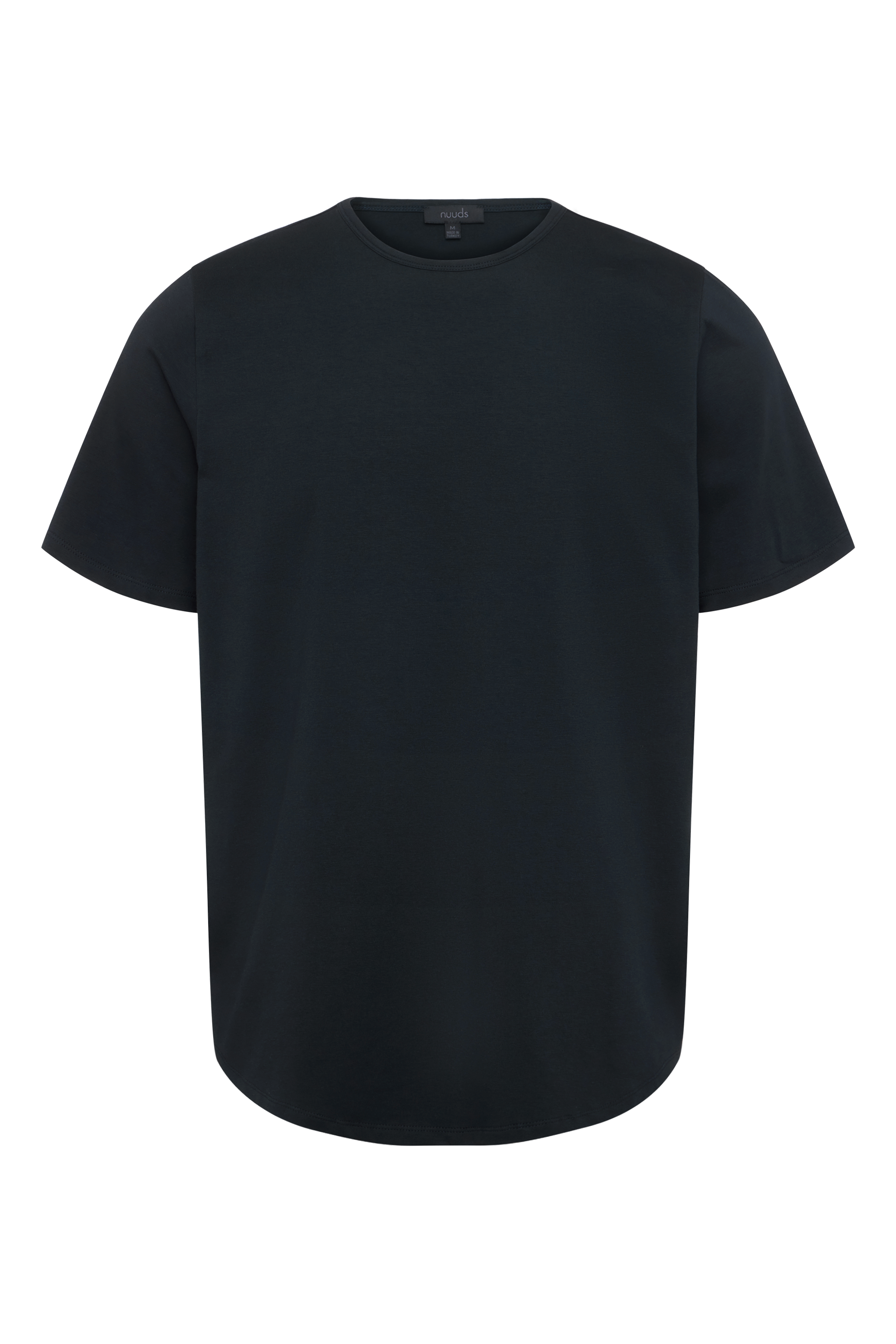 Freeform Curved Hem Tee | Black