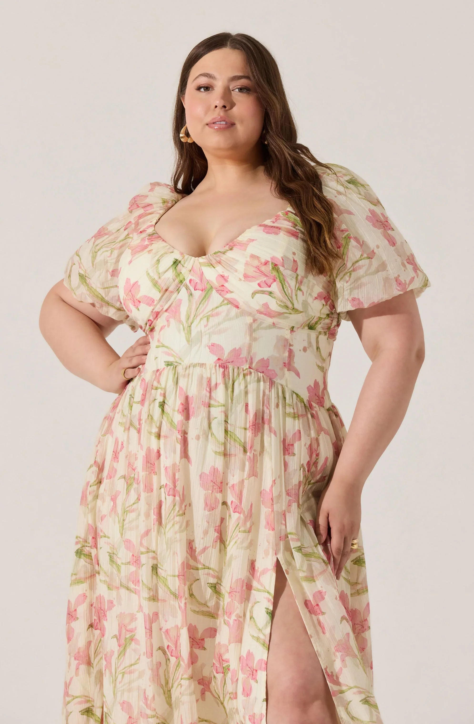 Lbruh Sasilia Floral Puff Sleeve Dress