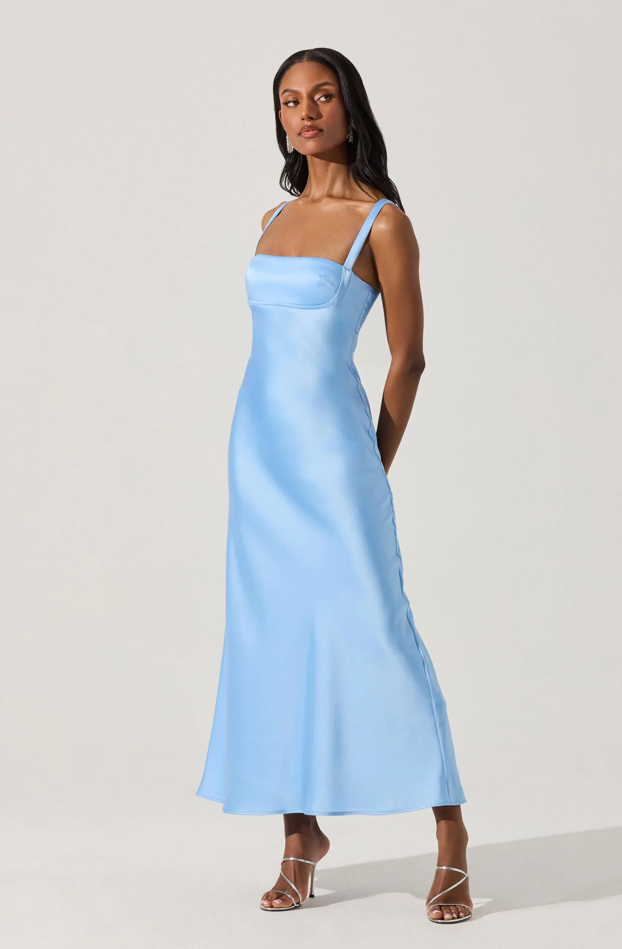 Inixyf Stacie Satin Maxi Dress