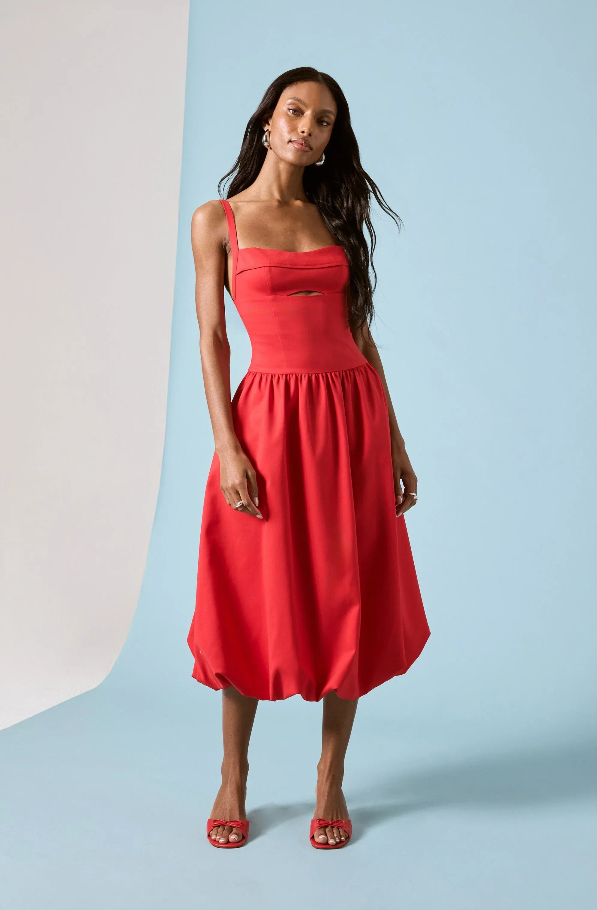 Lbruh Jevi Sleeveless Bubble Midi Dress
