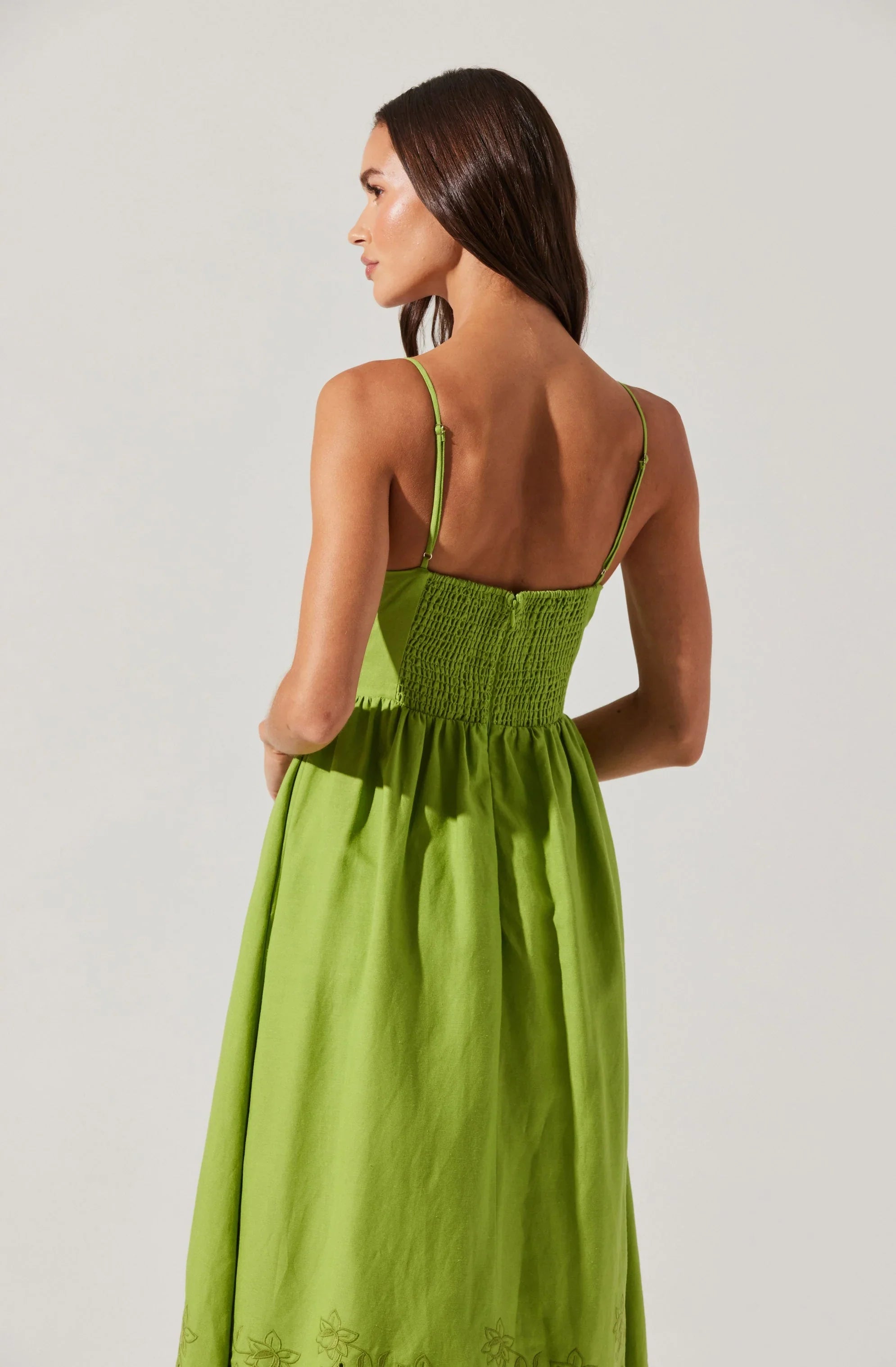 Inixyf Kaidi Embroidered Midi Dress