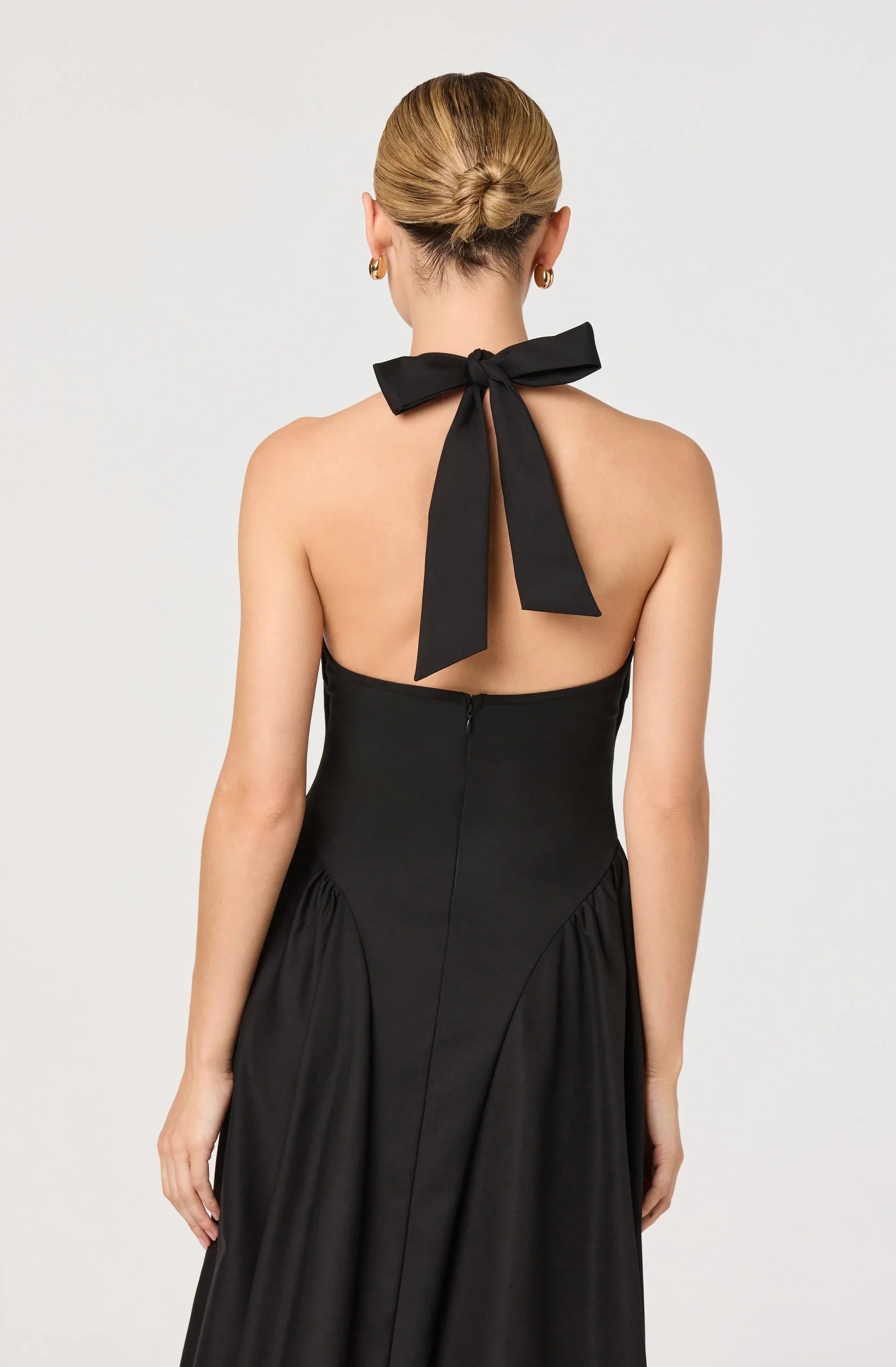 Inixyf Meana Halter Plunge Drop-Waist Midi Dress