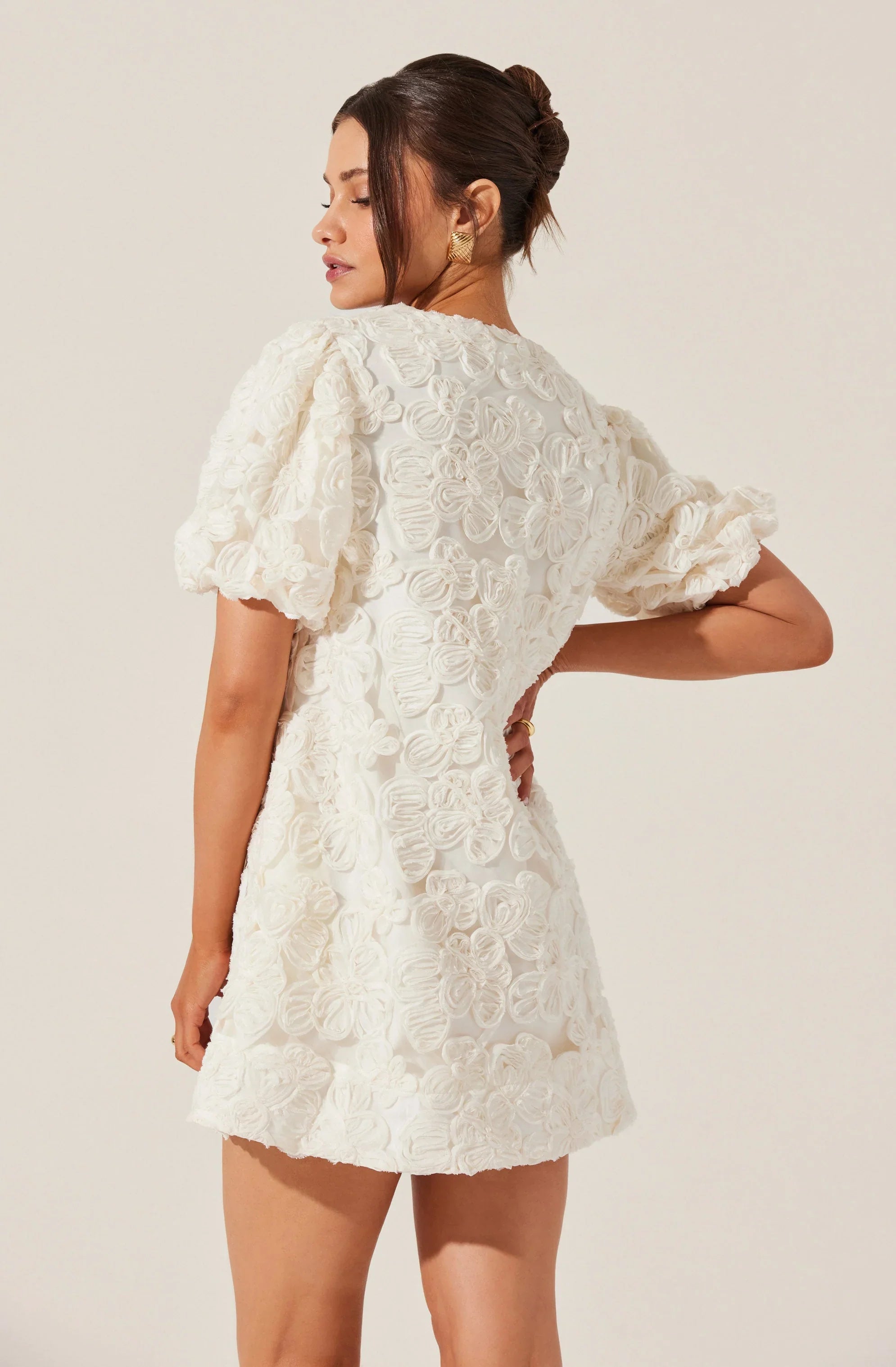 Lbruh Lakelyn Floral Embroidered Mini Dress