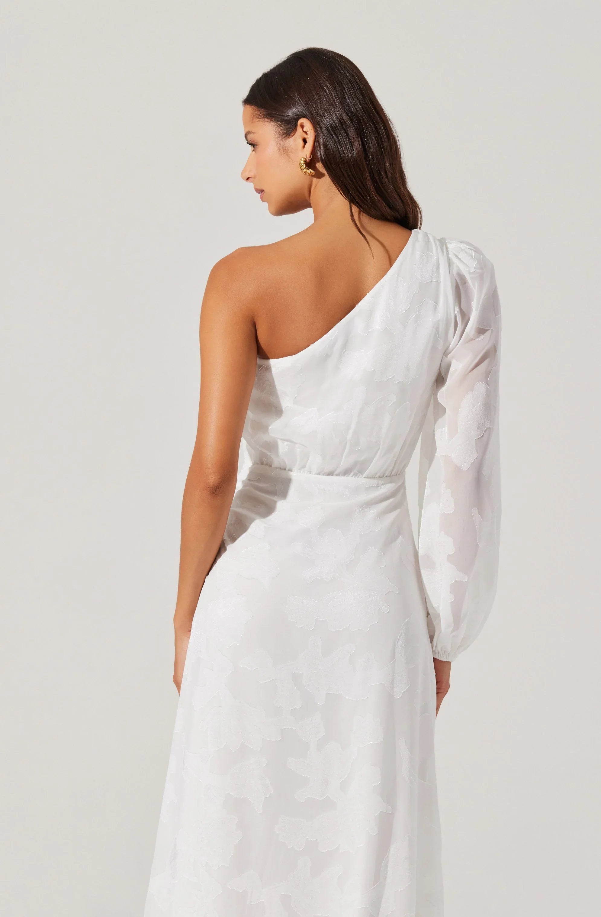 Lbruh Calista Floral One Shoulder Midi Dress