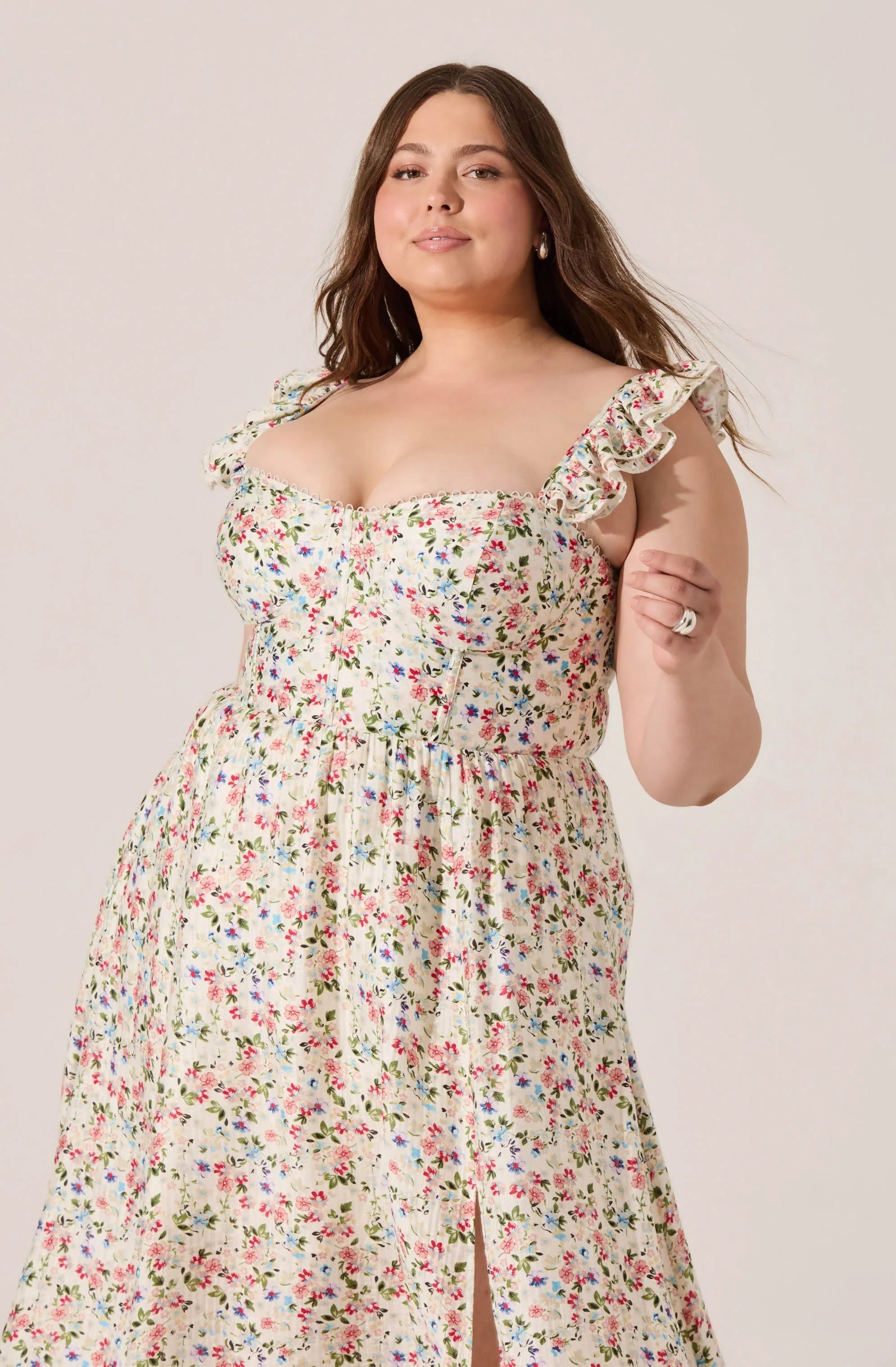 Inixyf Wedelia Floral Midi Dress