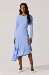 Lbruh Long Sleeve Asymmetrical Hem Dress