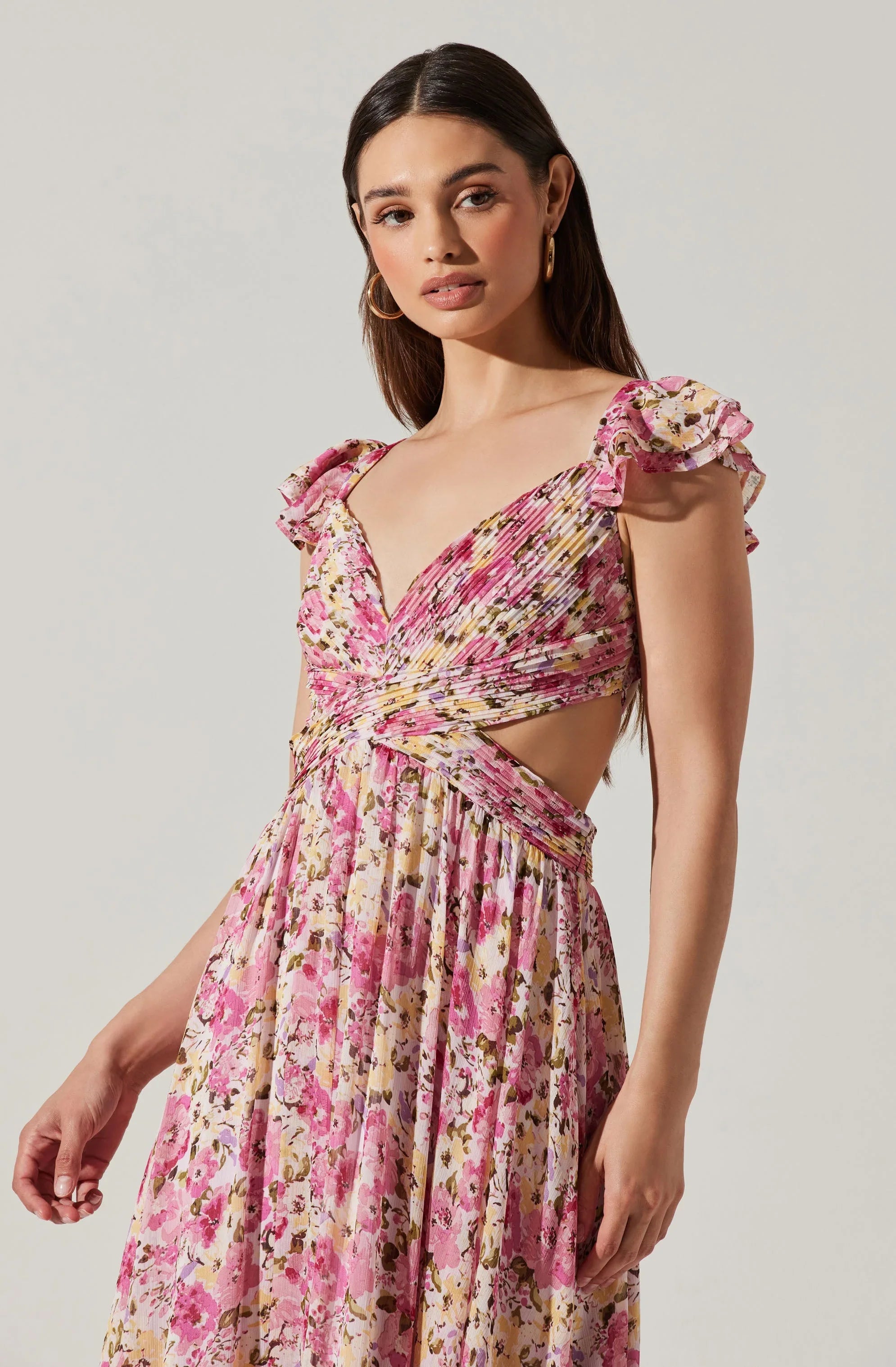 Lbruh Primrose Floral Strappy Back Maxi Dress