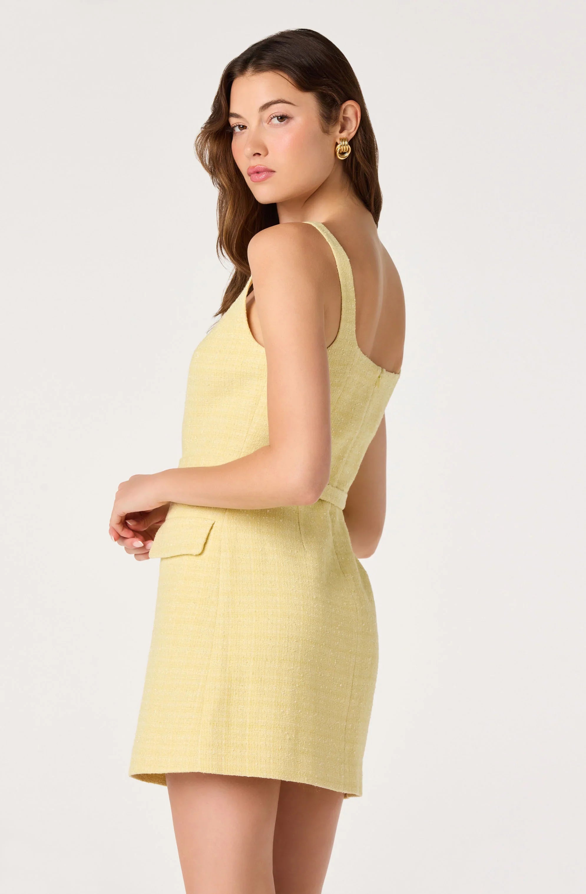 Lbruh Adelyn Belted Tweed Mini Dress