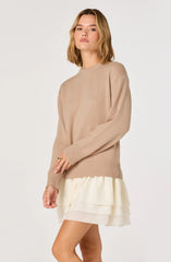 Inixyf Kalyn Sweater Mixed Media Mini Dress