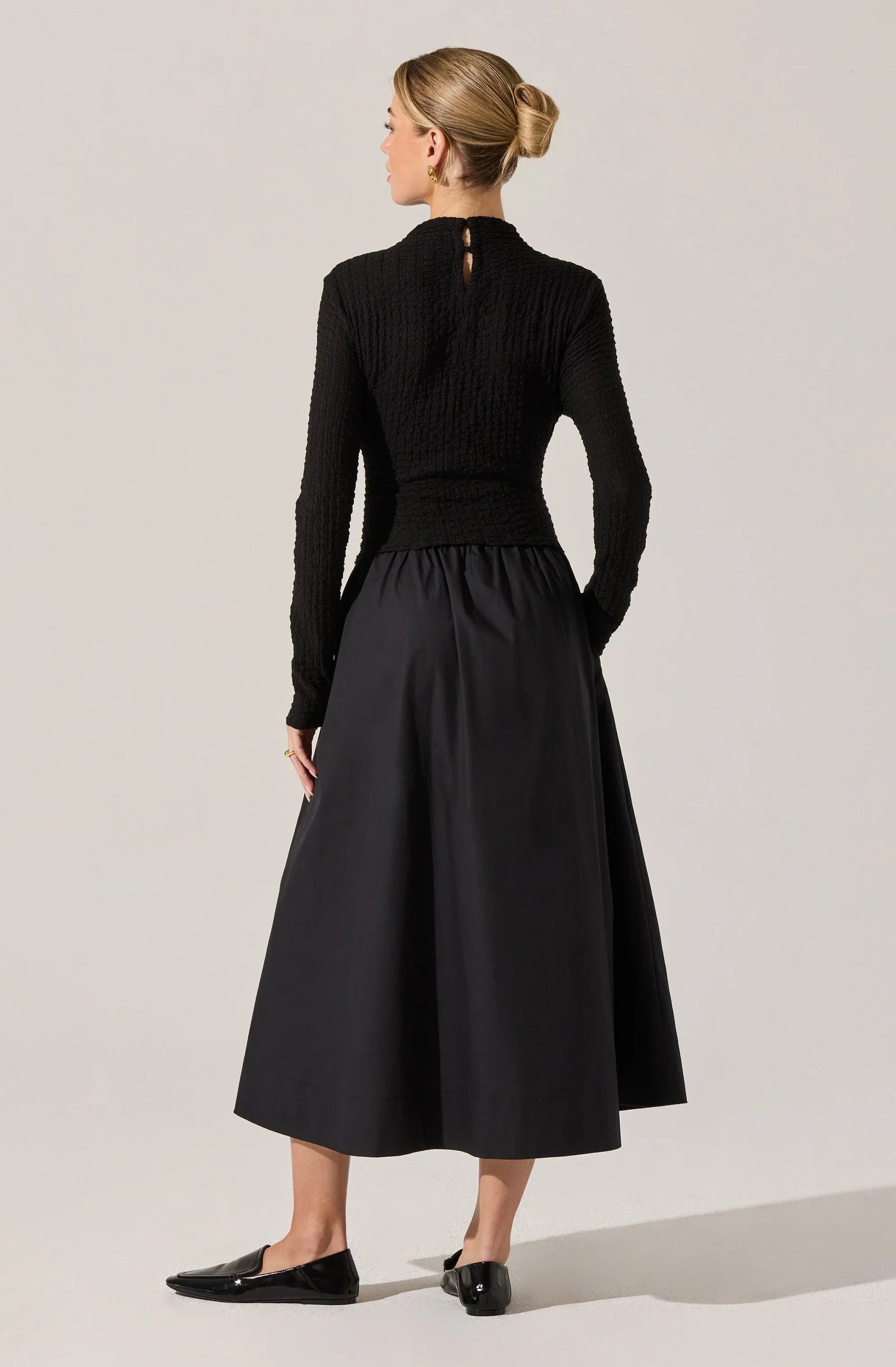 Lbruh Kearney Mixed Media Midi Dress