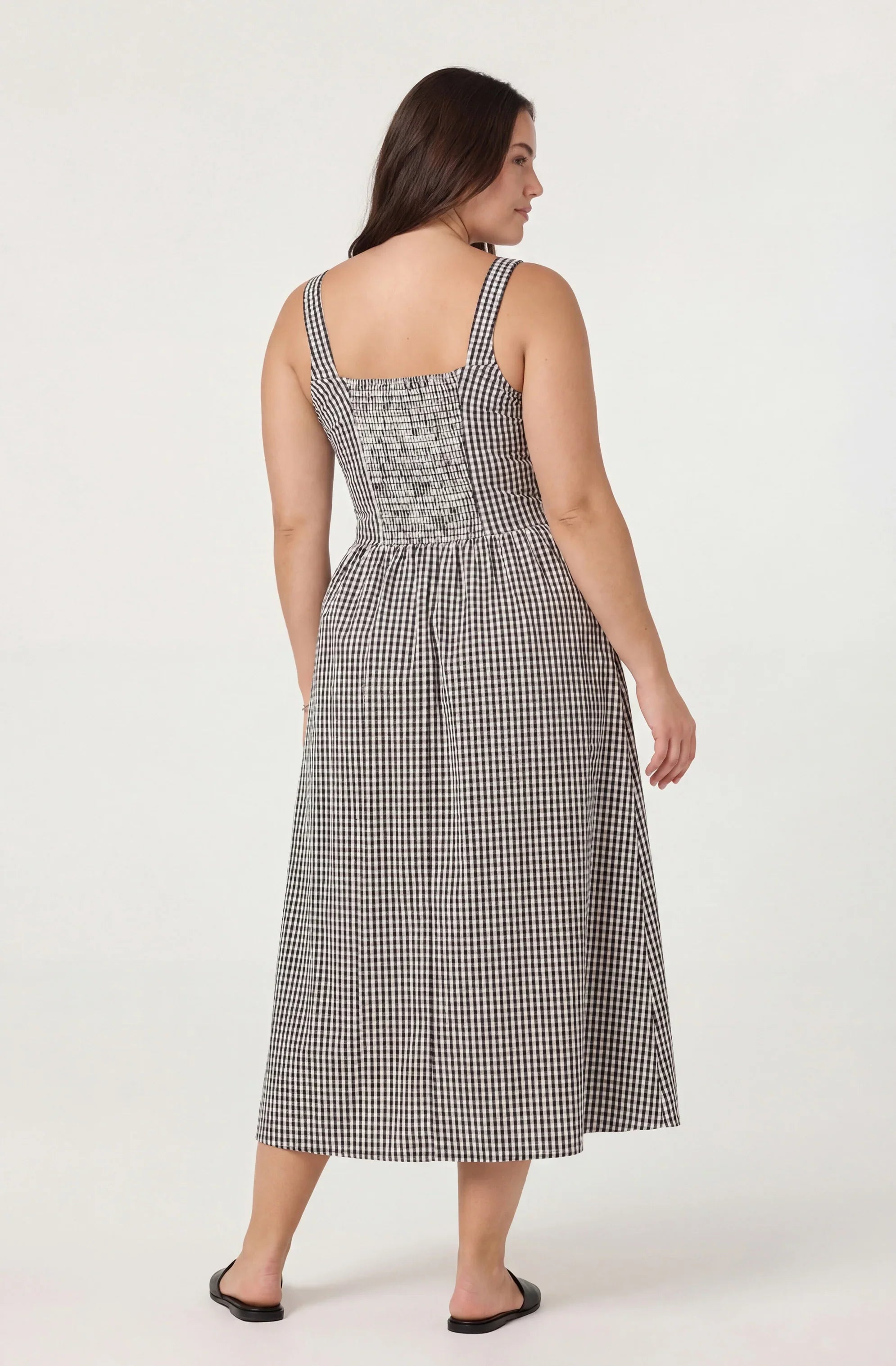 Inixyf Temperance Gingham Check Maxi Dress