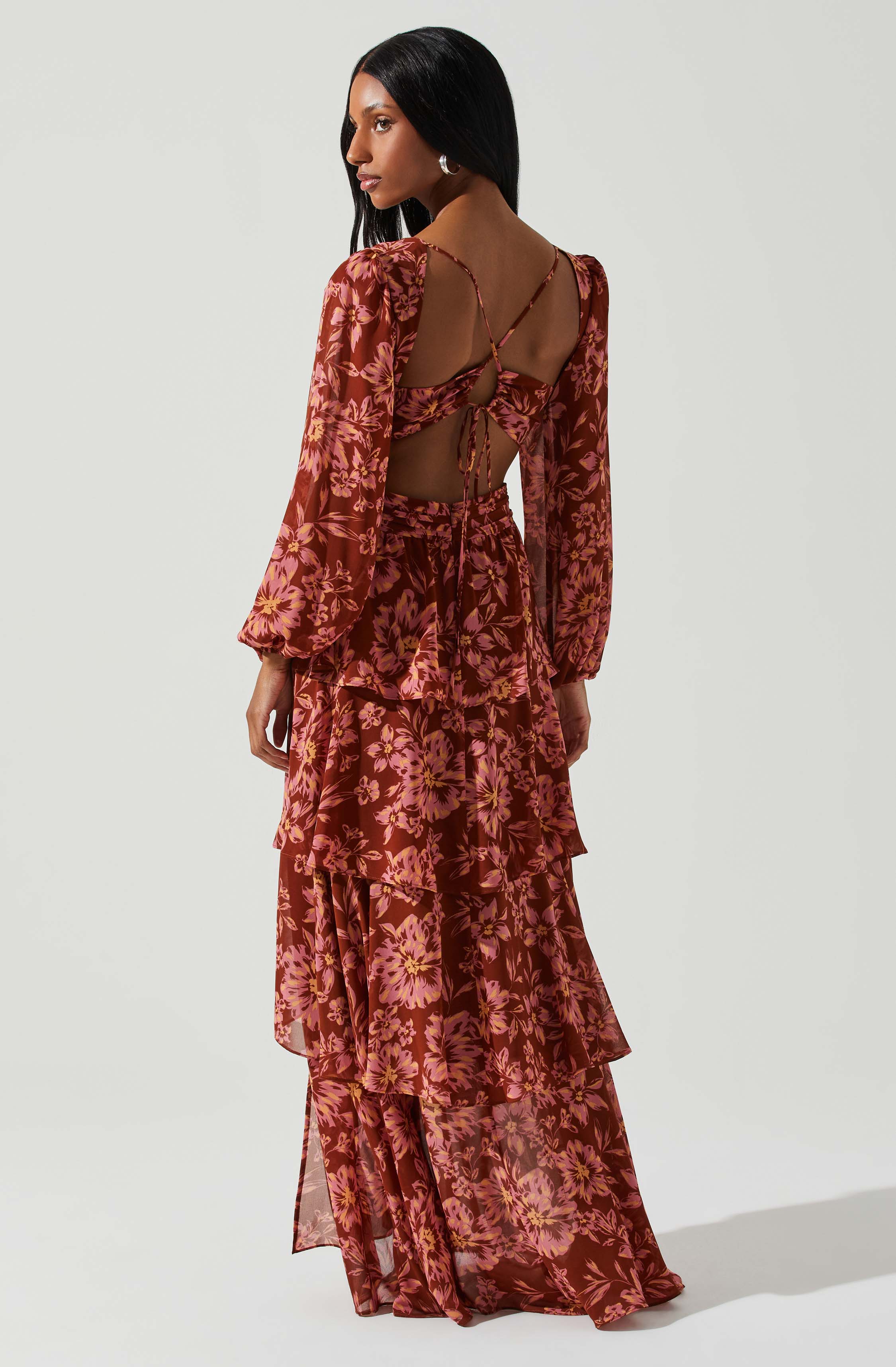 Lbruh Anora Floral Tiered Maxi Dress