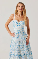 Lbruh Pellagia Floral Eyelet Midi Dress