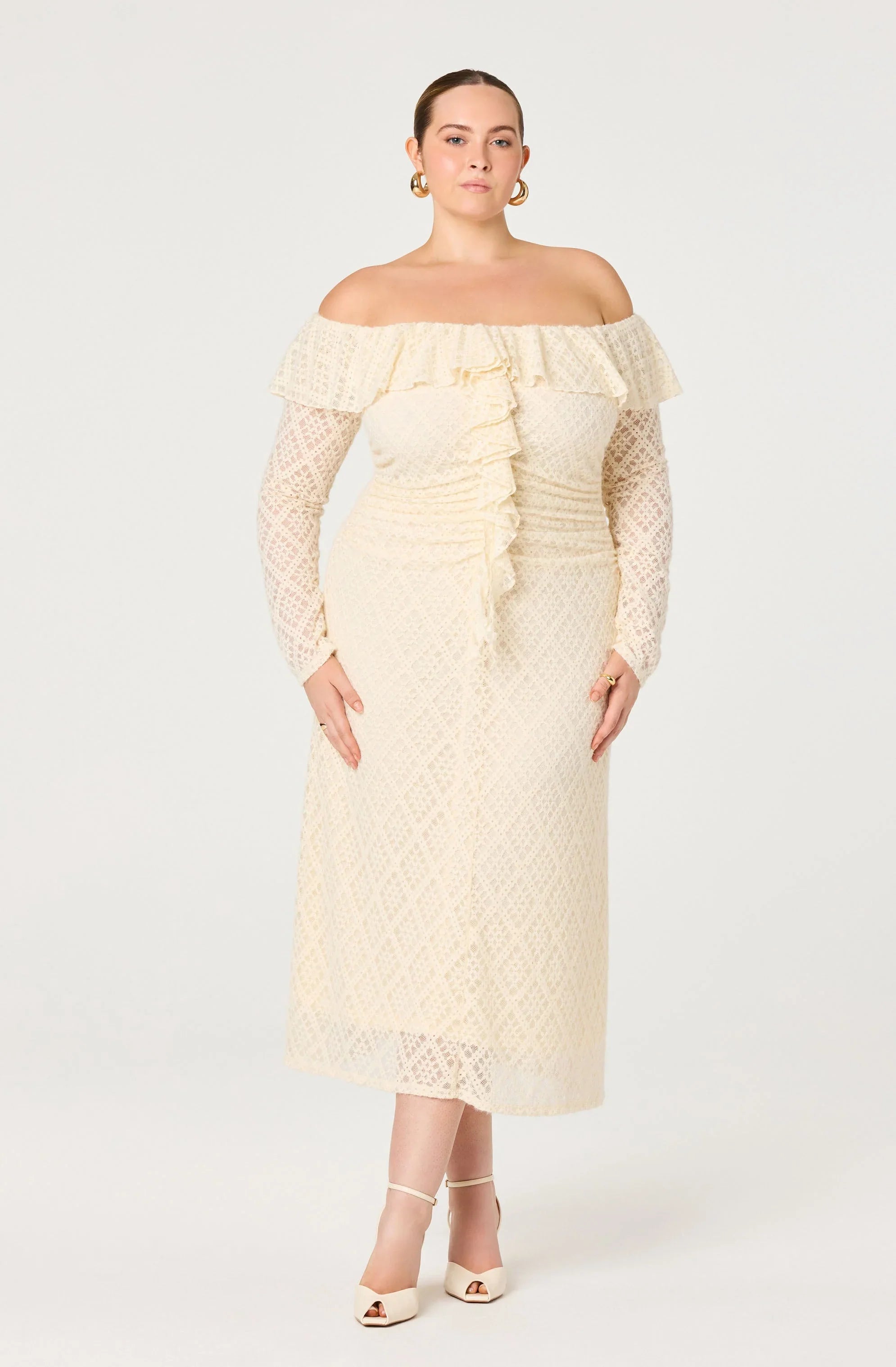 Lbruh Dorian Ruffle Off Shoulder Dress