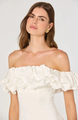Lbruh Ruffle Strapless Off Shoulder Dress