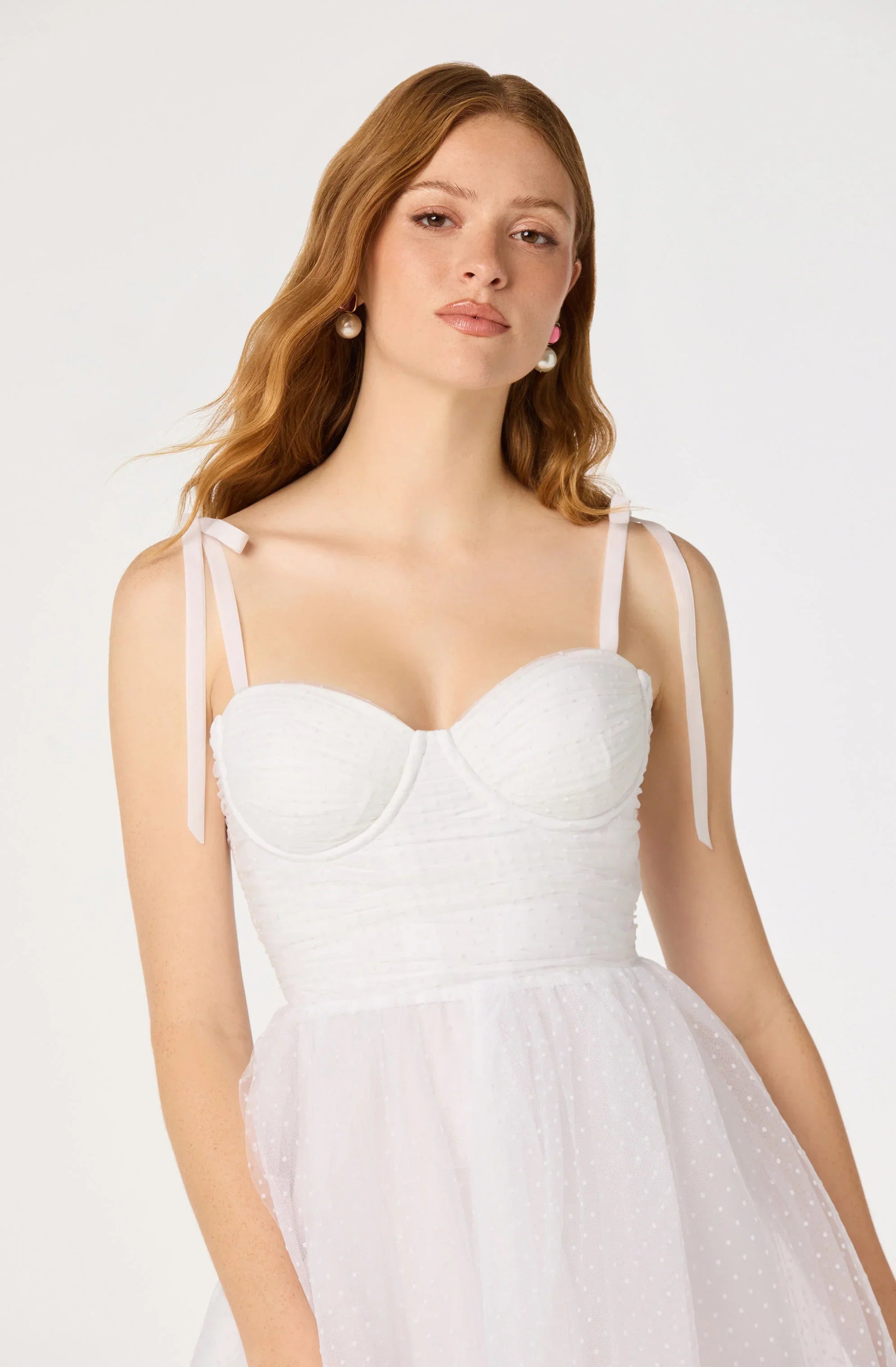 Inixyf Karyme Polka Dot Tulle Midi Dress