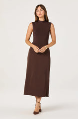 Lbruh High Neck Tie-Back Midi Dress