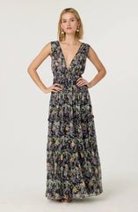 Lbruh Edessa Floral Tiered Ruffle Maxi Dress