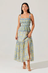 Lbruh Ethelind Floral Pleated Maxi Dress