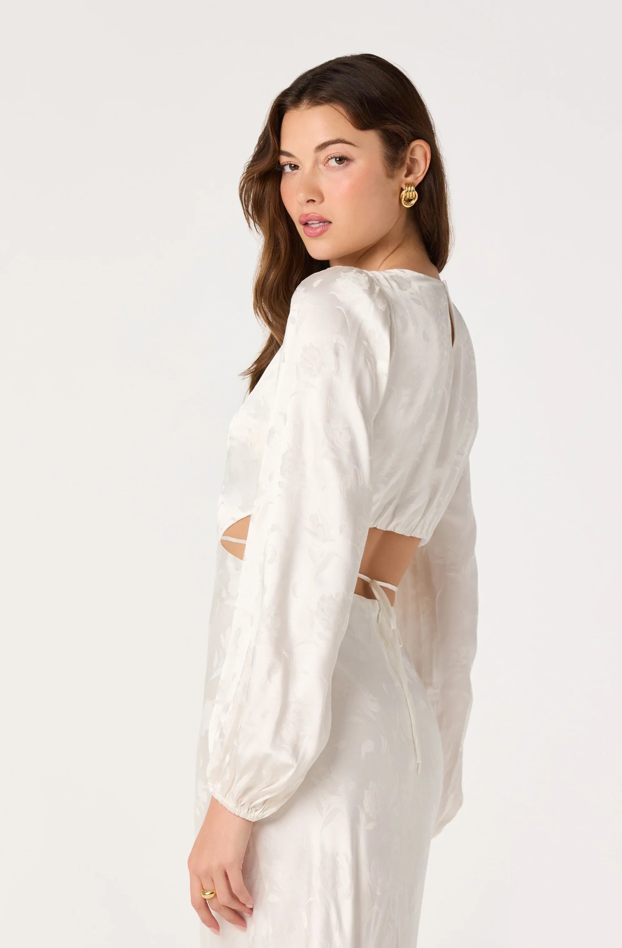 Inixyf Quinn Floral Jacquard Maxi Dress