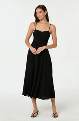 Lbruh Linen-Blend A-Line Midi Dress