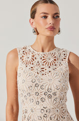 Lbruh Priscila Crochet Floral Mini Dress