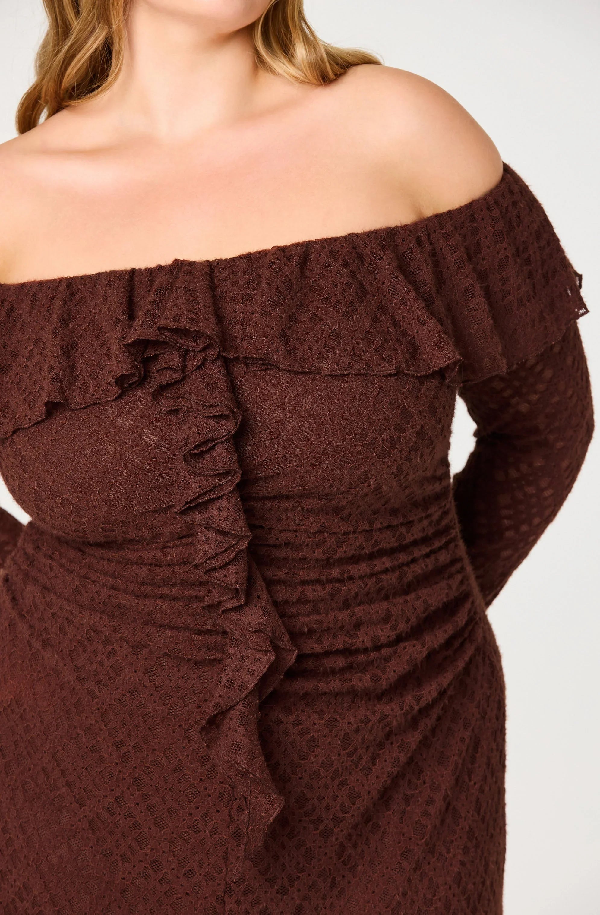 Lbruh Dorian Ruffle Off Shoulder Dress