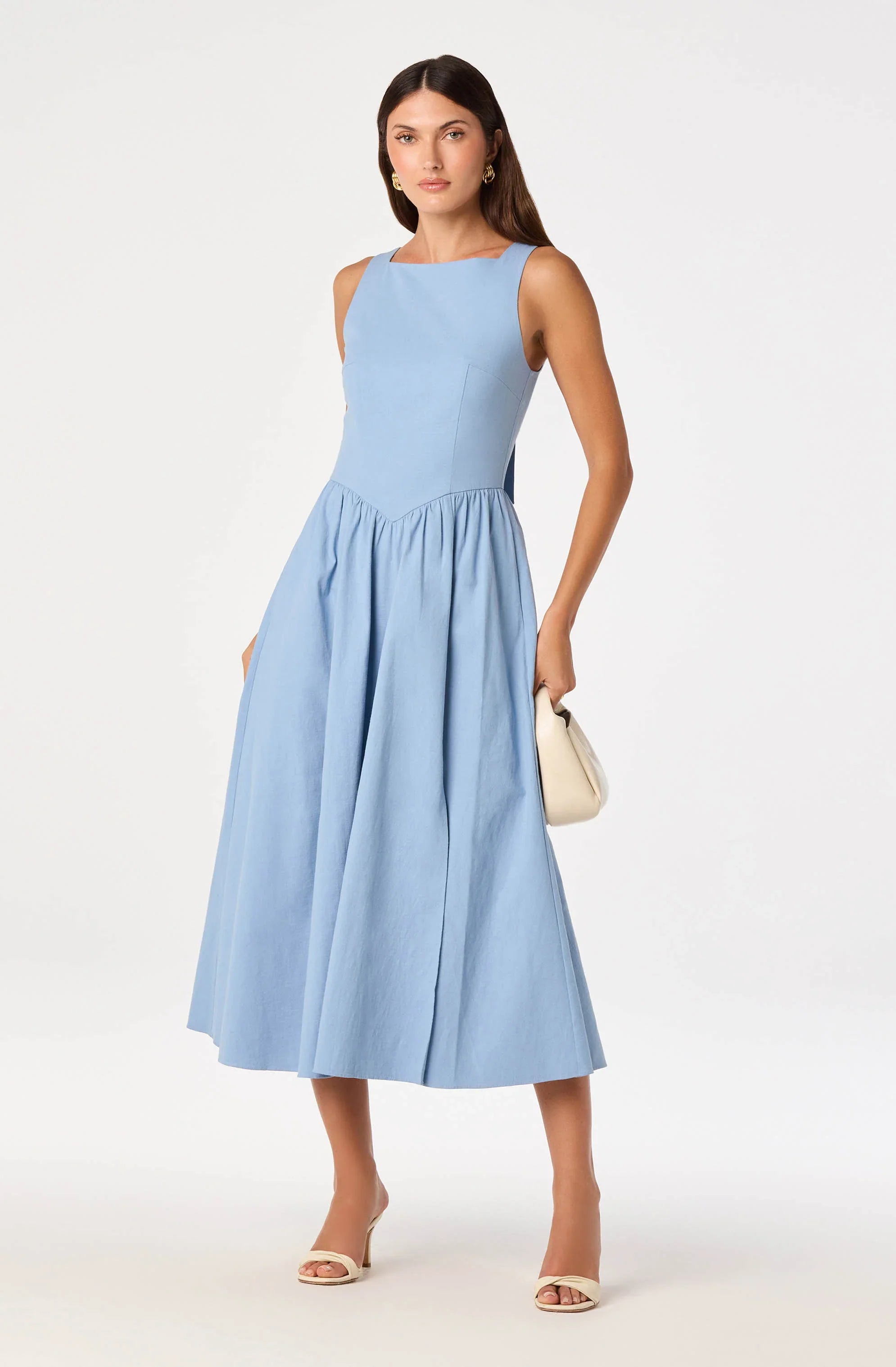 Lbruh Bow Back Apron Midi Dress