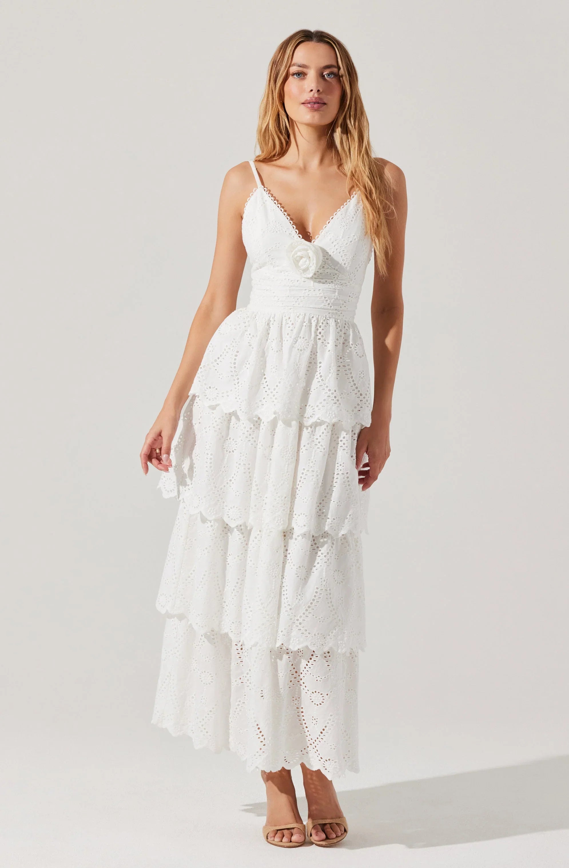 Lbruh Faeryn Eyelet Tiered Maxi Dress
