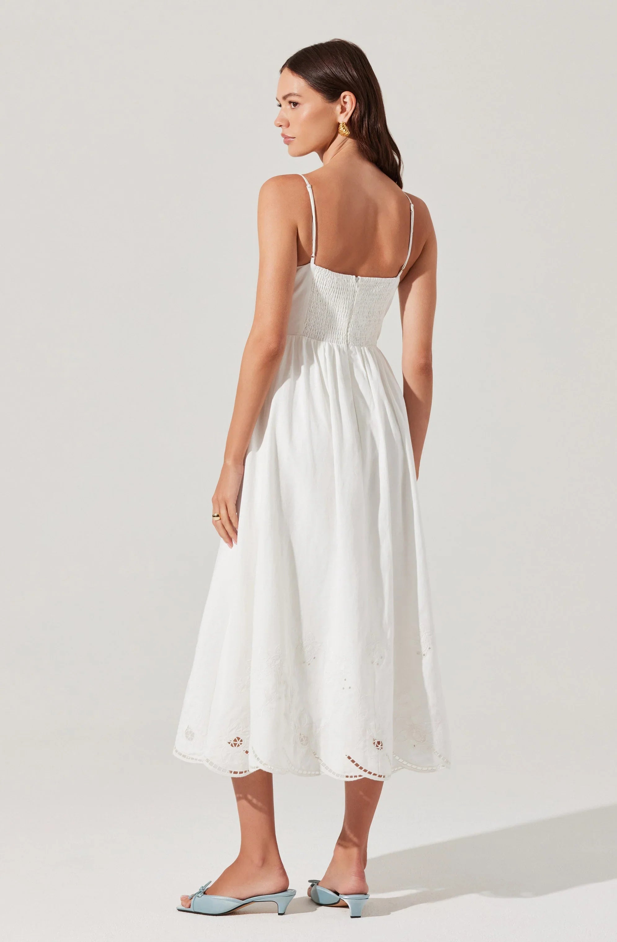 Inixyf Kaidi Embroidered Midi Dress