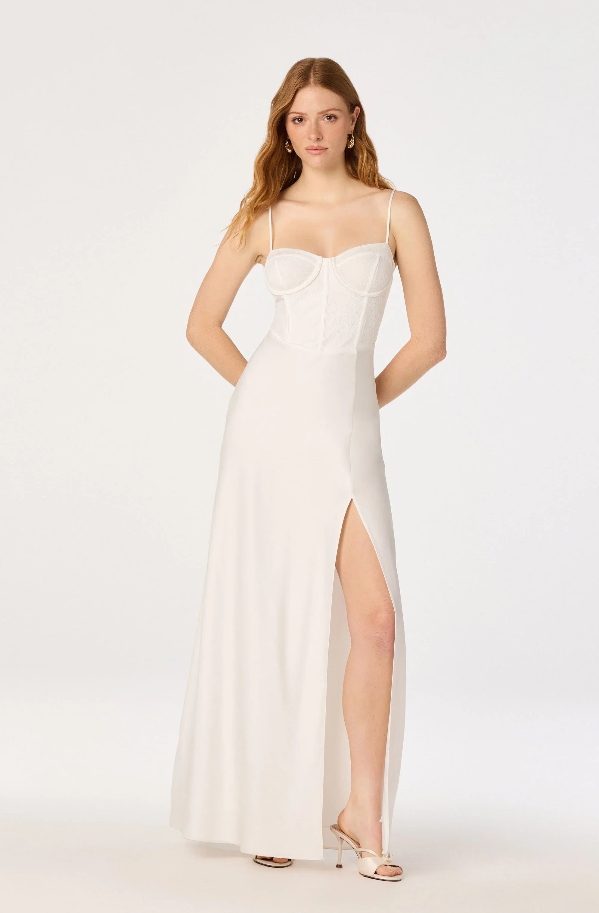 Inixyf Zinnia Lace Bustier Maxi Gown