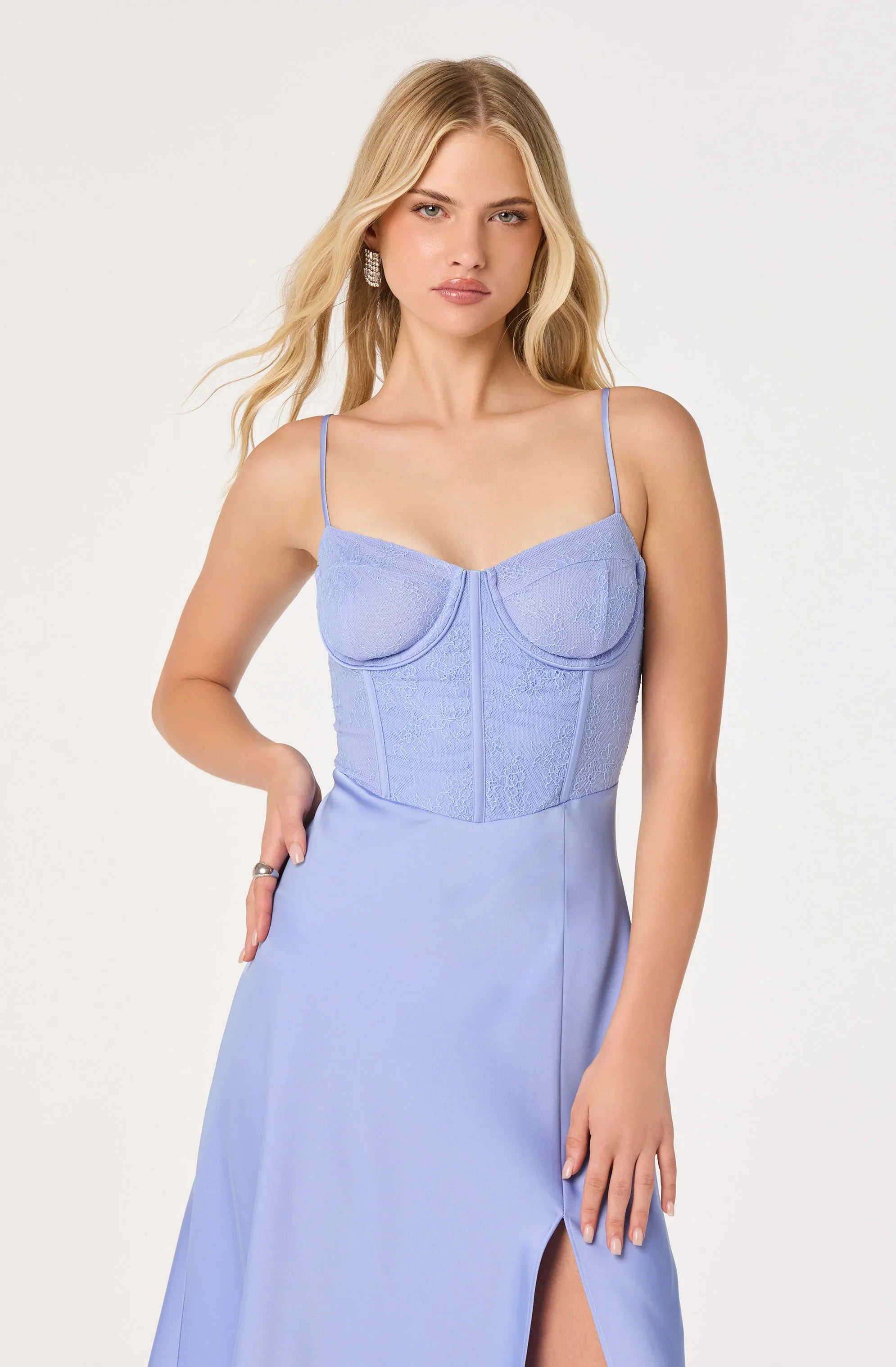 Inixyf Zinnia Lace Bustier Maxi Gown