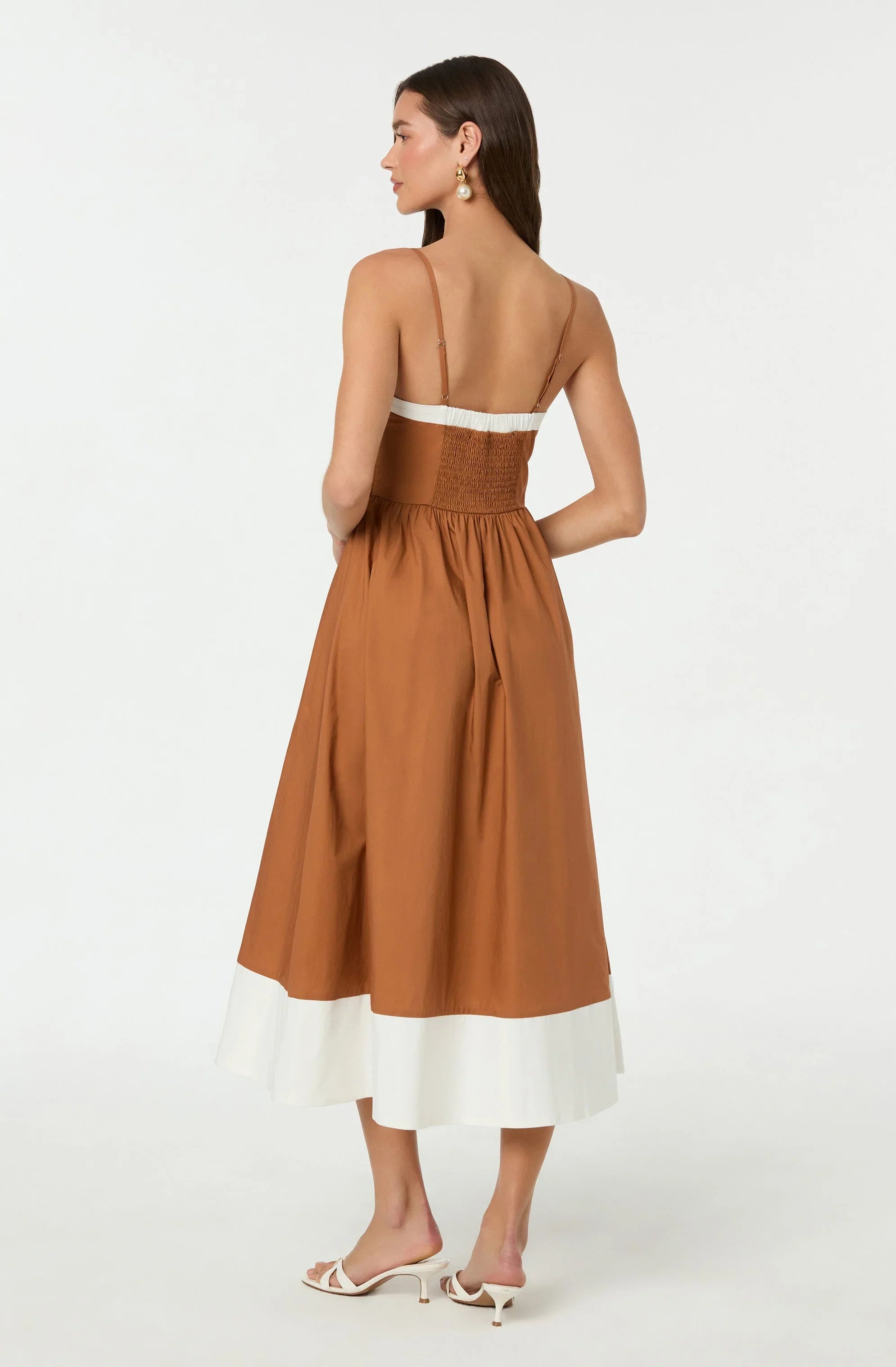 Lbruh Contrast Sweetheart Midi Dress