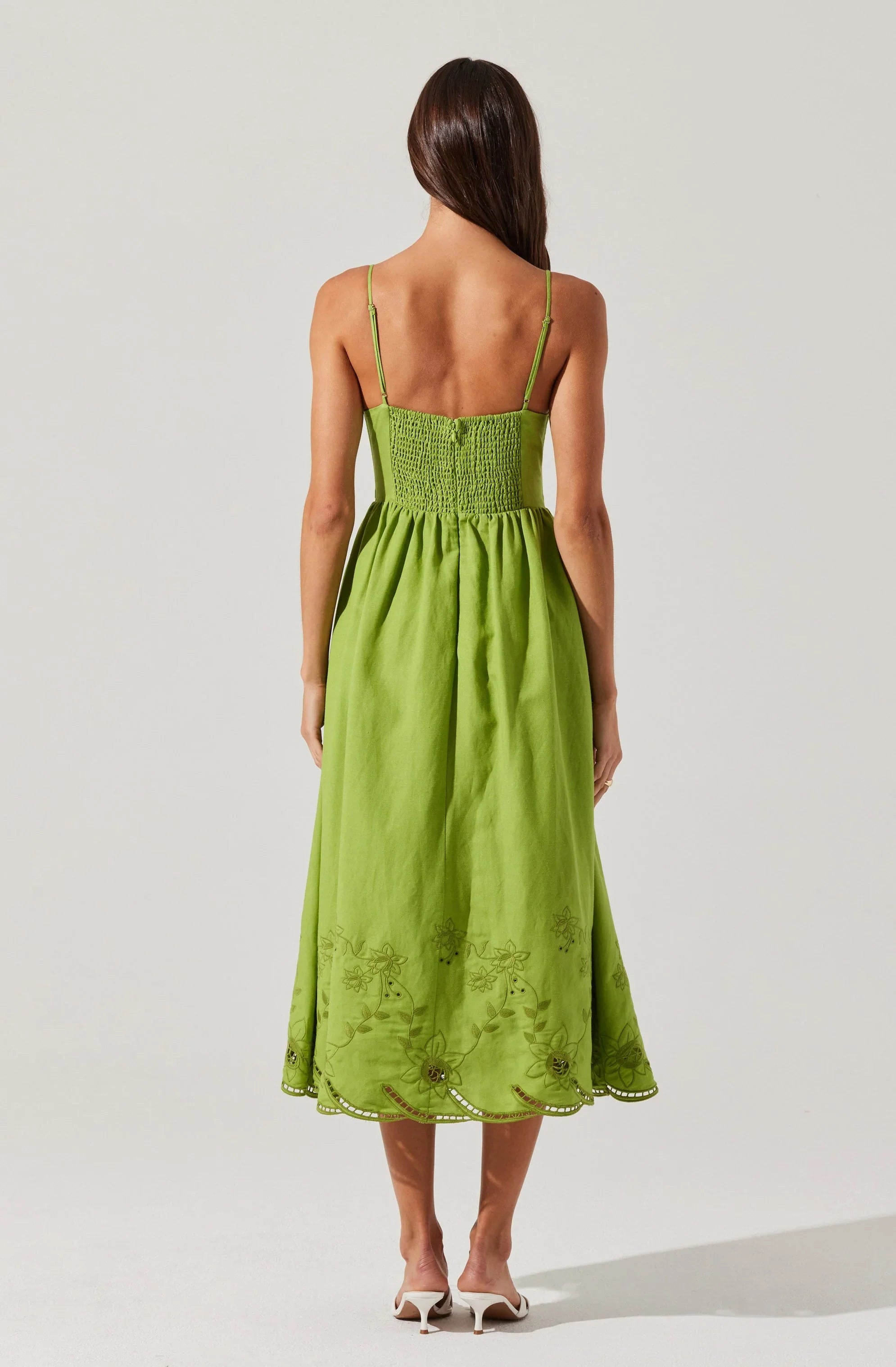 Inixyf Kaidi Embroidered Midi Dress