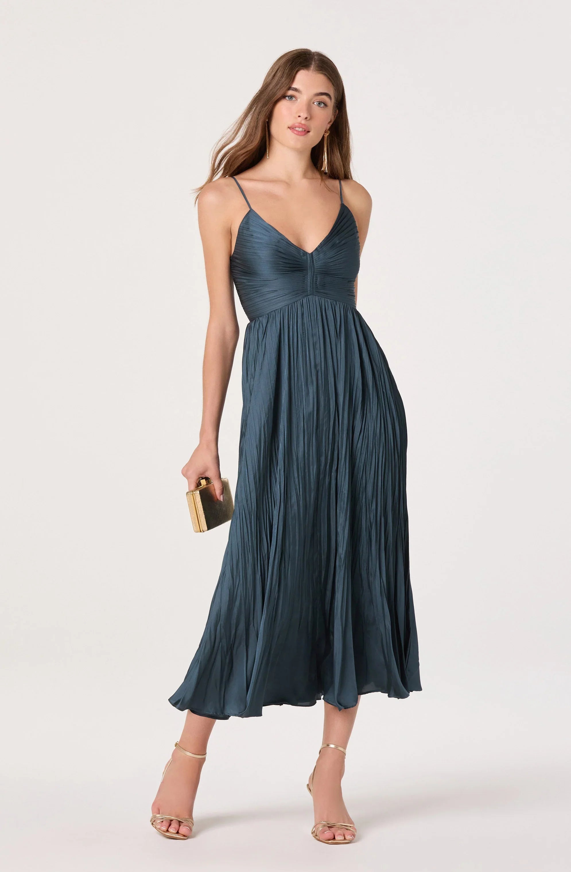 Inixyf Maeve Pleated Midi Dress