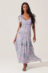 Lbruh Mable Floral Tiered Ruffle Maxi Dress