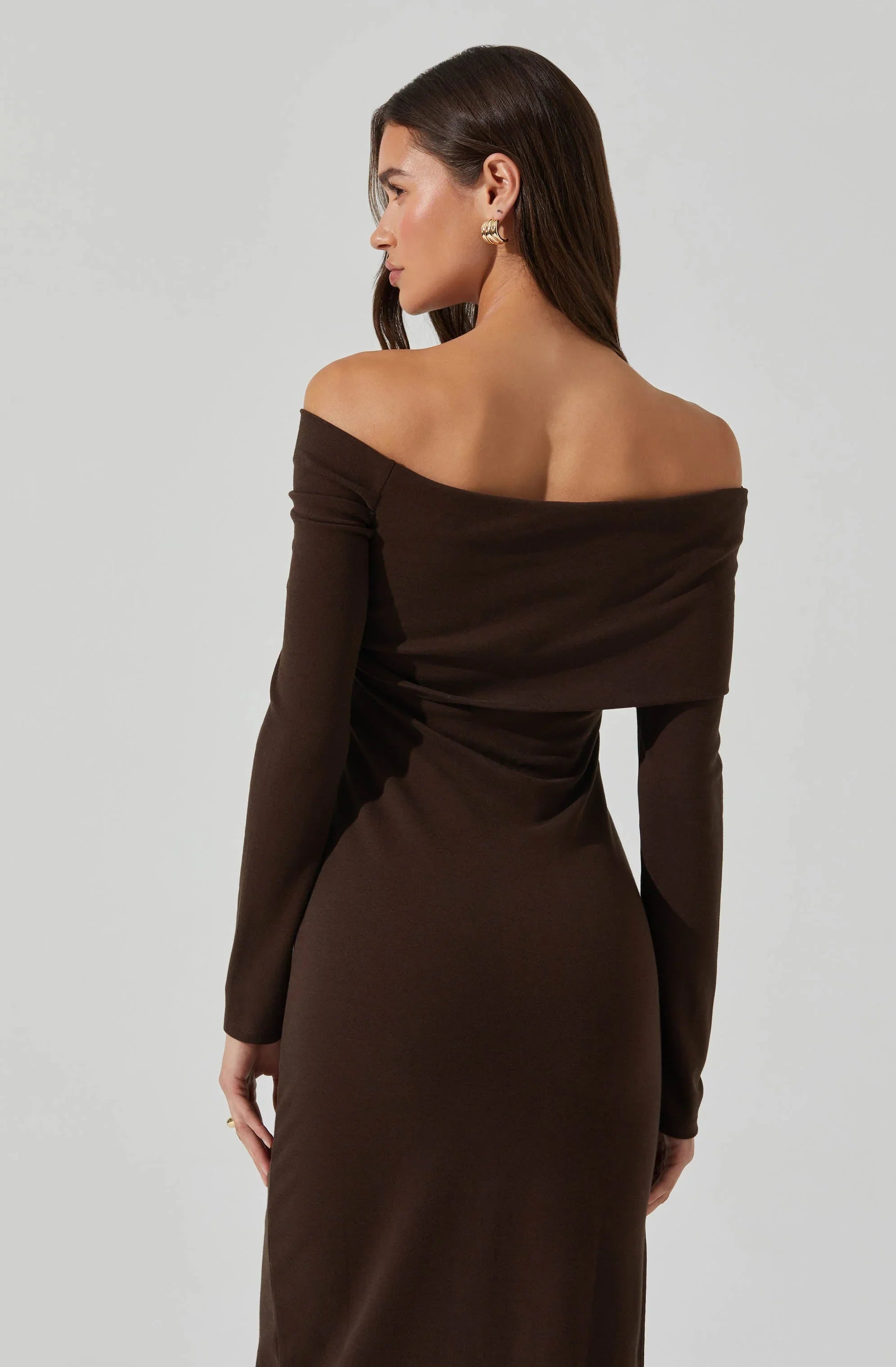 Lbruh Jada Off Shoulder Midi Dress